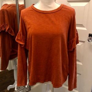 Orange long sleeve top